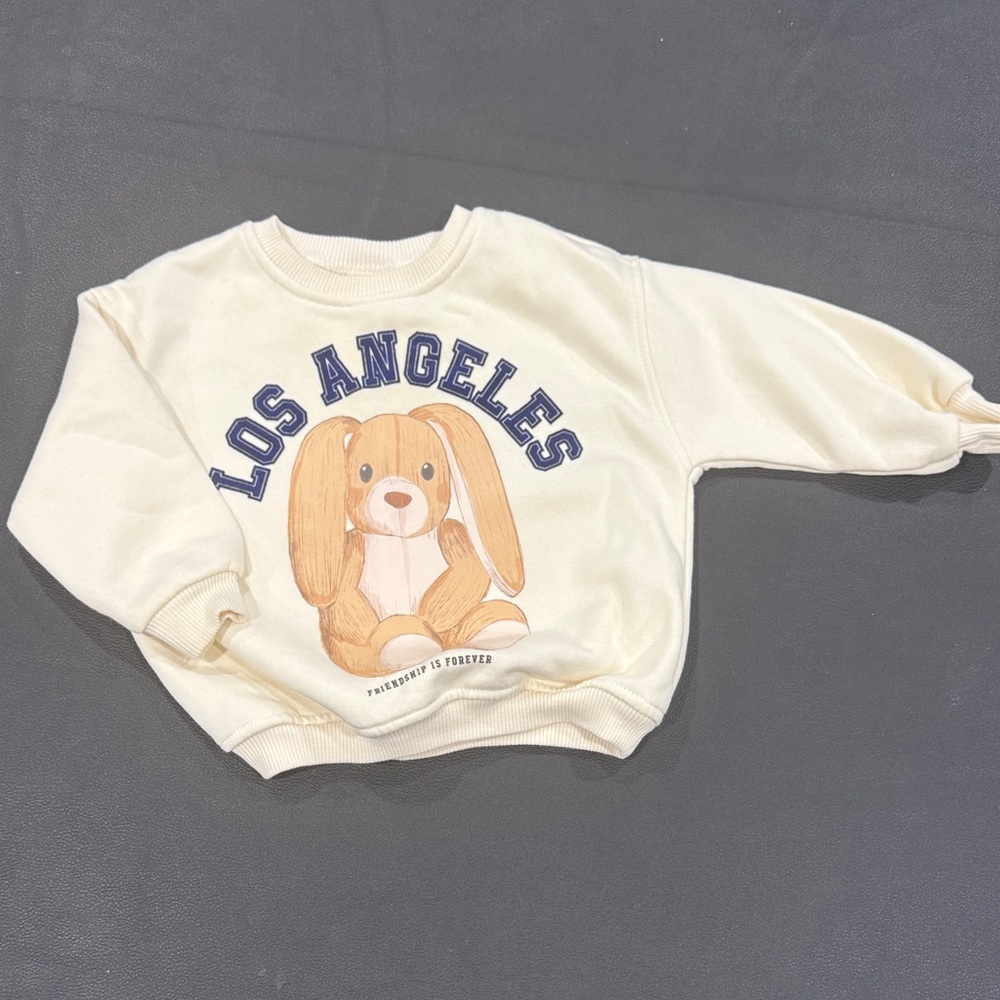 Zara Cream Kids Sweater with Bunny Print